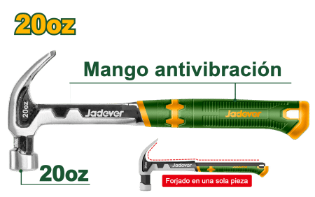 MARTILLO 20OZ 560G MANGO FIBRA DE VIDRIO ANTI-SHOCK
