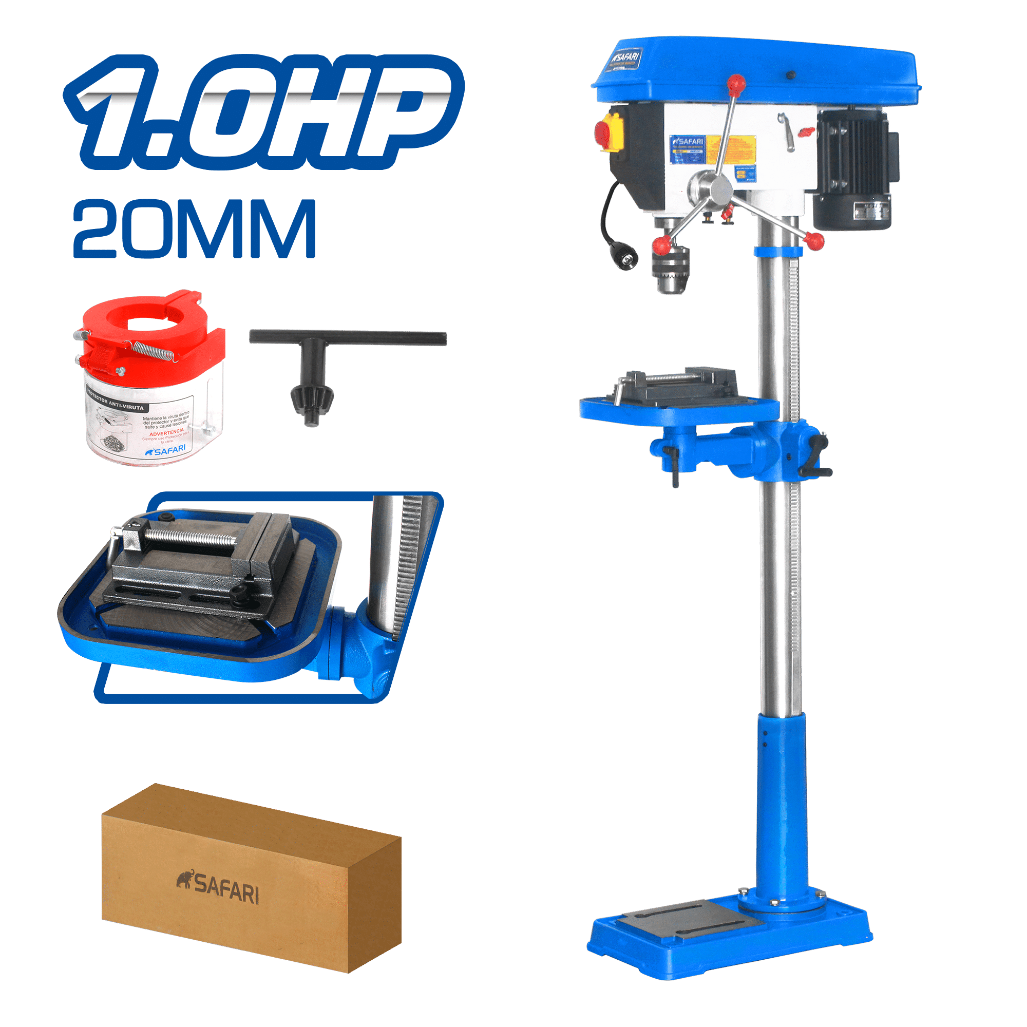 TALADRO BANCO 20MM 220V 1.0HP HEAVY DUTY FULL ALTO