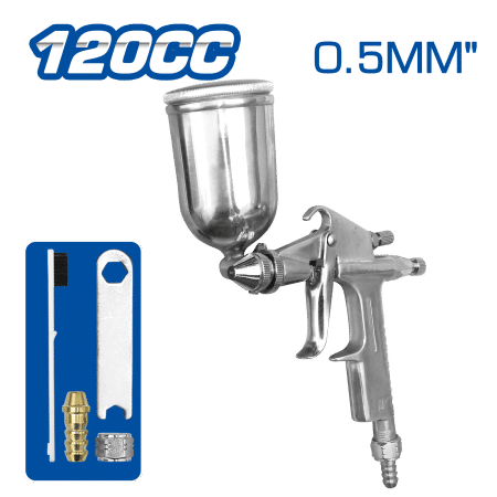PISTOLA DE GRAVEDAD 120 CC 0.5MM VASO AL
