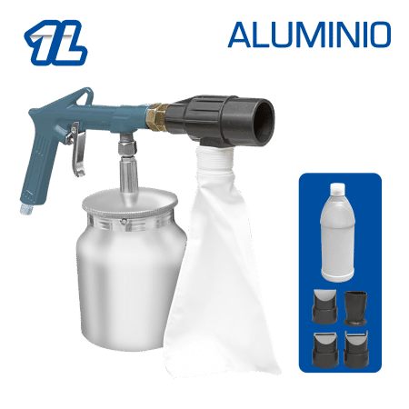 PISTOLA ARENADORA VASO ALUMINIO C/ACCESORIOS