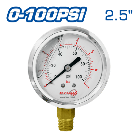 MANOMETRO LIQUIDO 2.5PULG 0-100PSI