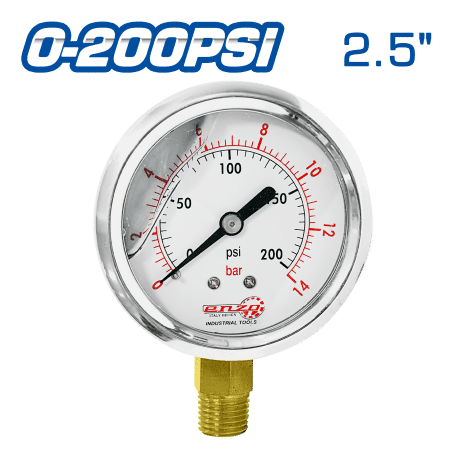 MANOMETRO LIQUIDO 2.5PULG 0-200PSI