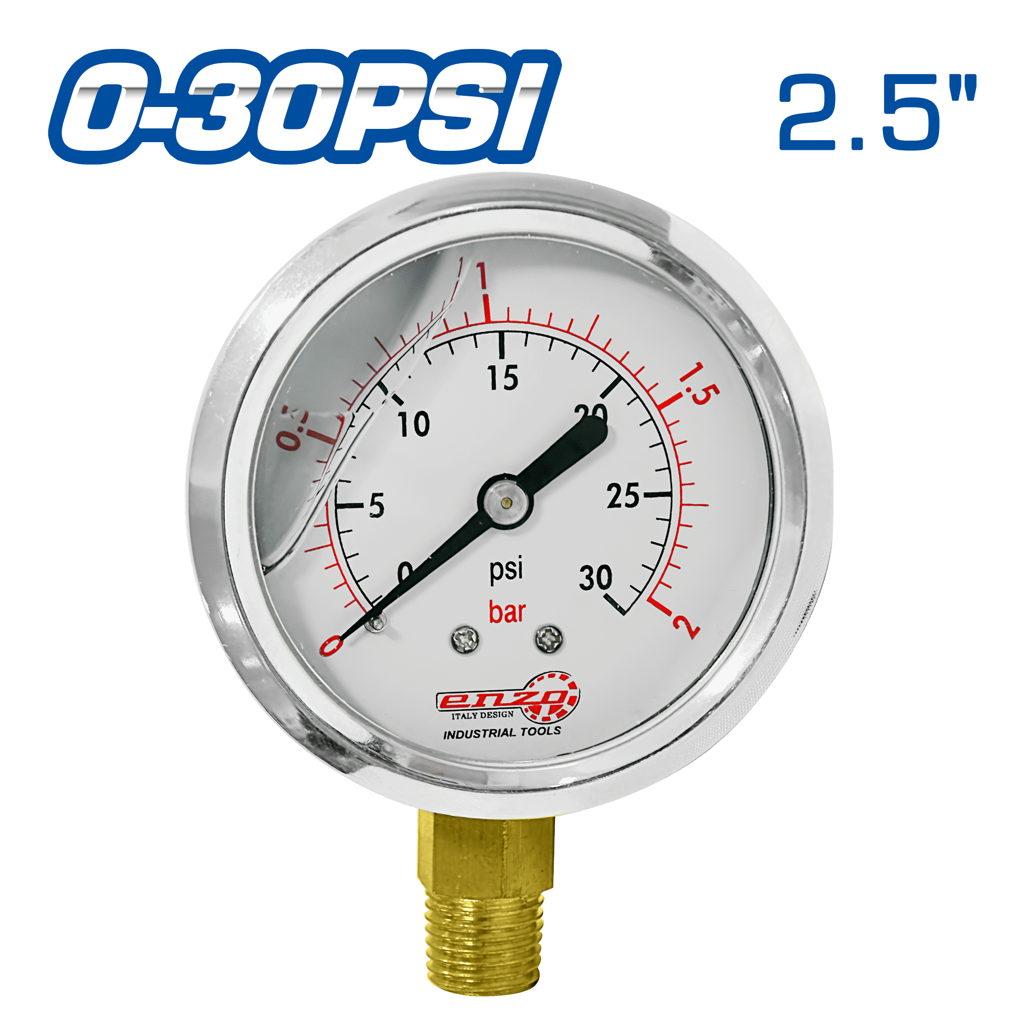 MANOMETRO LIQUIDO 2.5PULG 0-30PSI