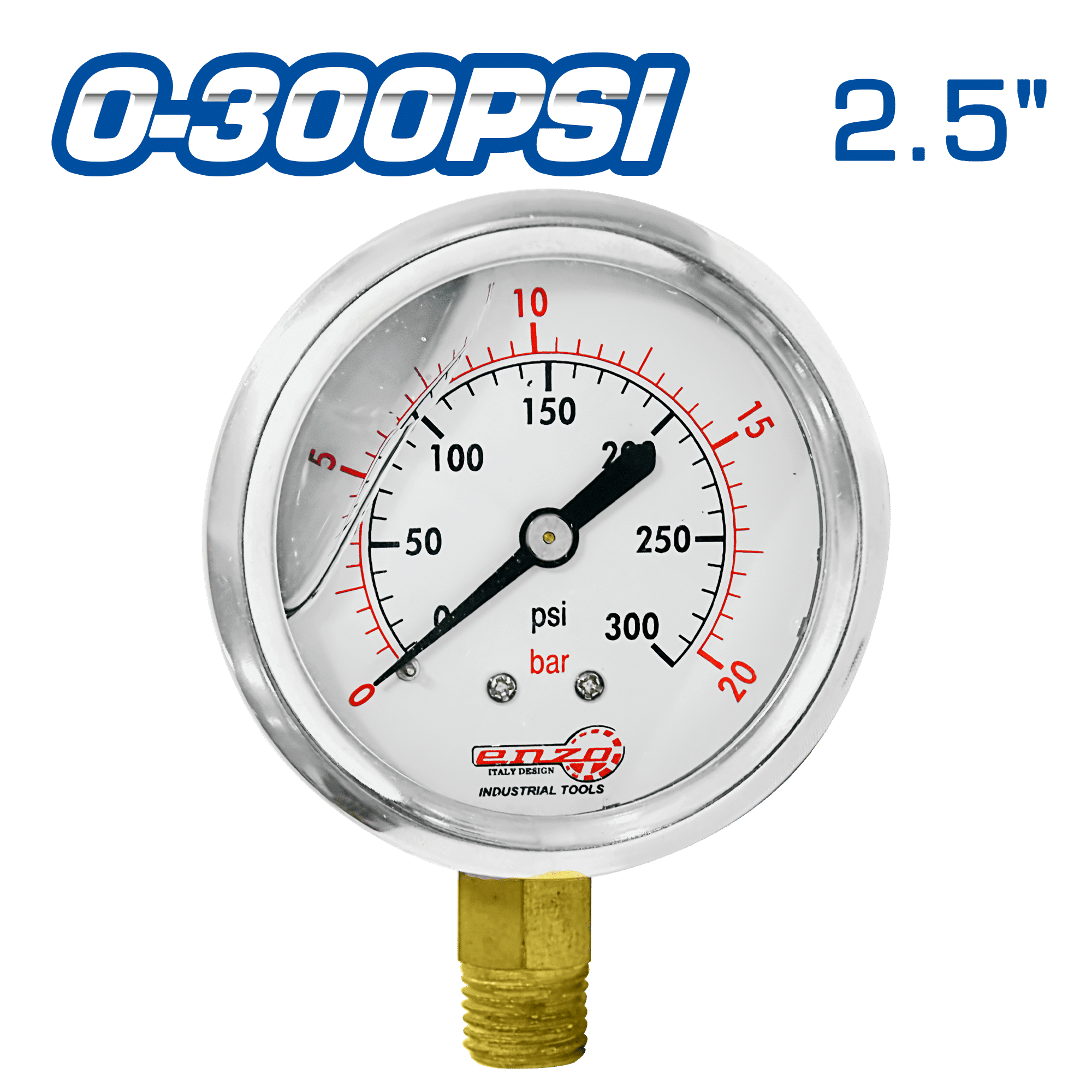 MANOMETRO LIQUIDO 2.5PULG 0-300PSI