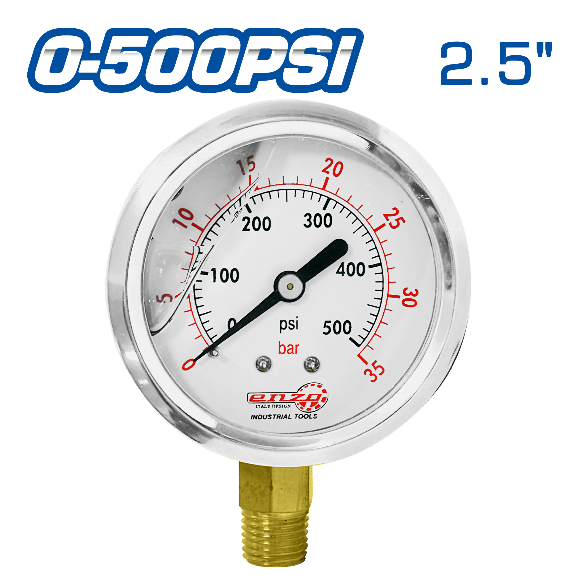 MANOMETRO LIQUIDO 2.5PULG 0-500PSI