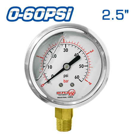MANOMETRO LIQUIDO 2.5PULG 0-60PSI