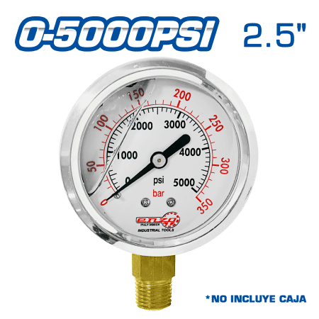 MANOMETRO LIQUIDO 2.5PULG 0-5000PSI - SIN CAJA