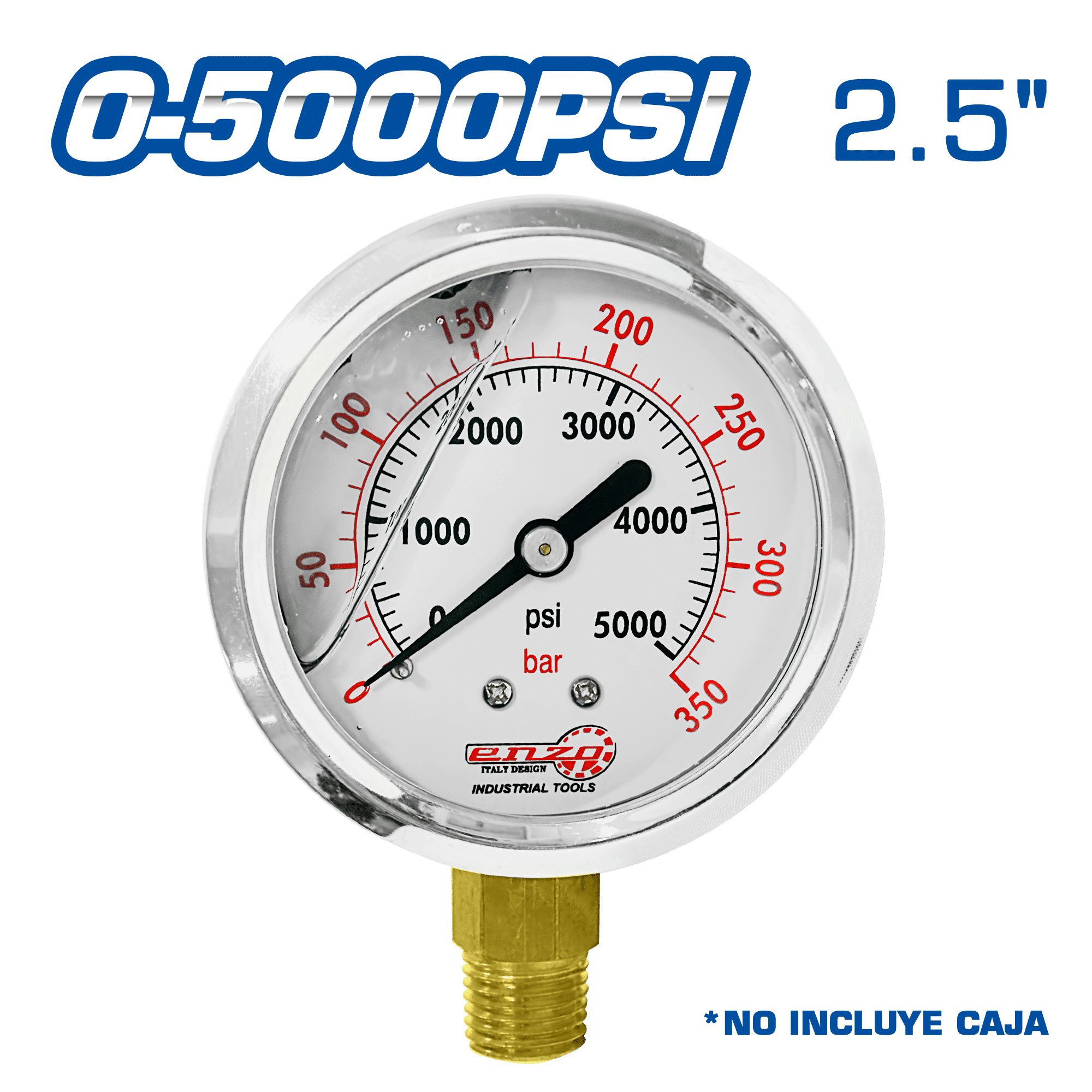 MANOMETRO LIQUIDO 2.5PULG 0-5000PSI - SIN CAJA