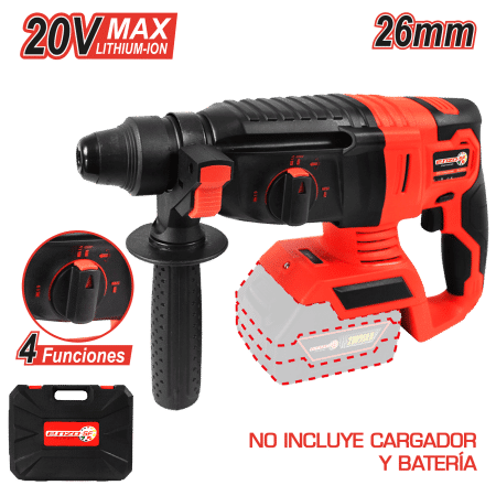 ROTOMARTILLO 20VMAX 4500BPM 3.2J NO INCLUYE BATERIA NI CARGADOR