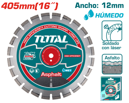 DISCO DIAMANTADO P/PISO ASFALTO 405X25.4MM HOJA:12MM HUMEDO