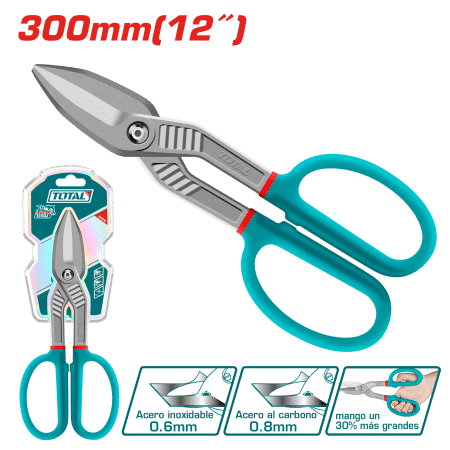 TIJERA HOJALATERA 12'' (300MM) ACERO AL CARBON < 0.8MM INDUSTRIAL