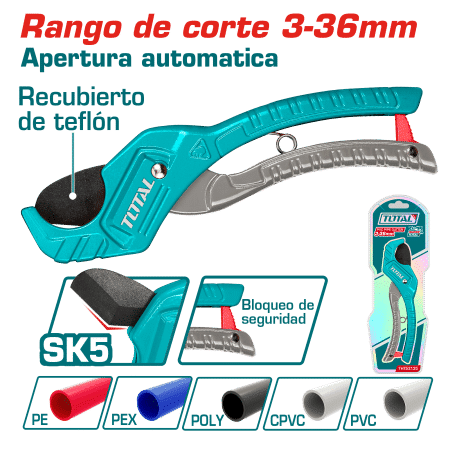 CORTADOR DE TUBOS PVC 3-36MM M:AL HOJA SK5
