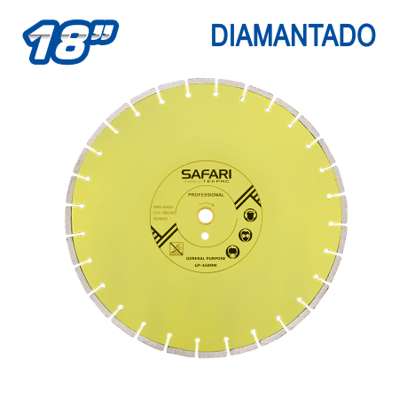 DISCO DE CORTE P/USO GENERAL DE 18" - DIAMANTADO