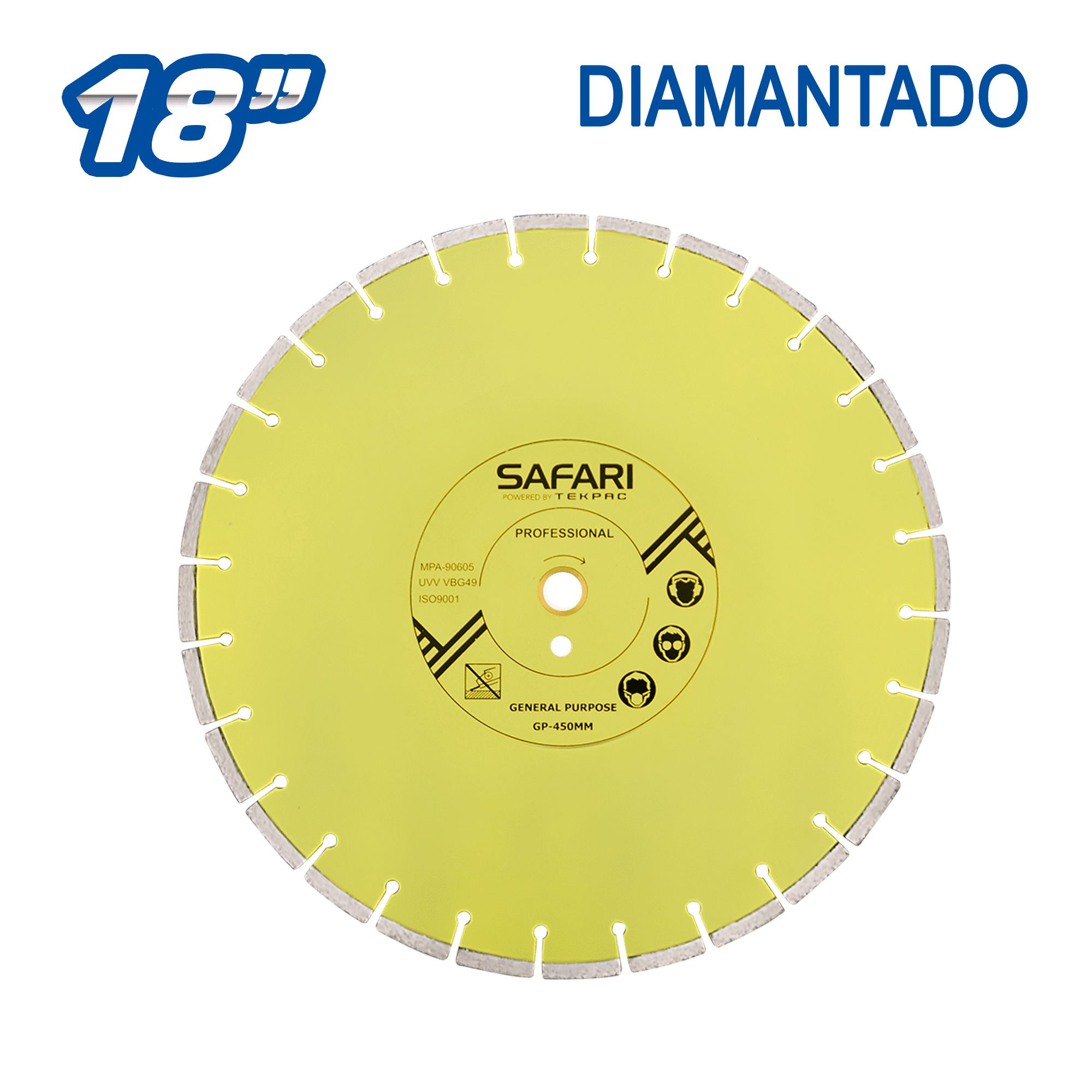 DISCO DE CORTE P/USO GENERAL DE 18" - DIAMANTADO