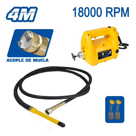 VIBRADOR ELECTRICO DE ALTA VELOCIDAD INC/POKER 4M 1600WTS