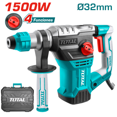 ROTOMARTILLO SDS+ 32MM 1500W 850RPM 4400BPM 5.5J 4FUNC MALETIN INDUSTRIAL