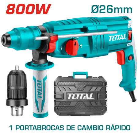 ROTOMARTILLO SDS+ 26MM 800W 0-4000BPM 2.5J +CHUCK RAPIDO