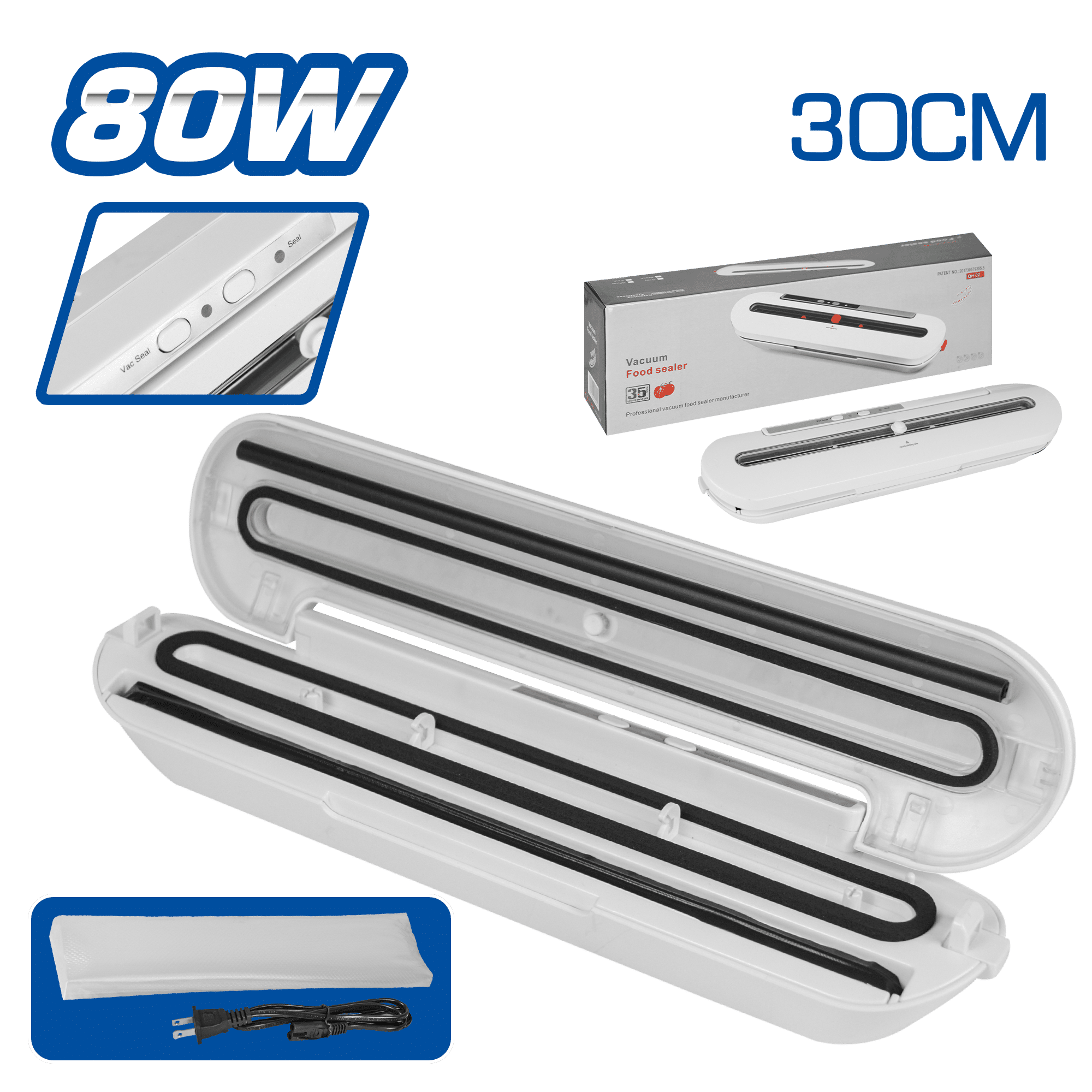 SELLADORA DE BOLSA AL VACIO 220V 30CM BLANCO