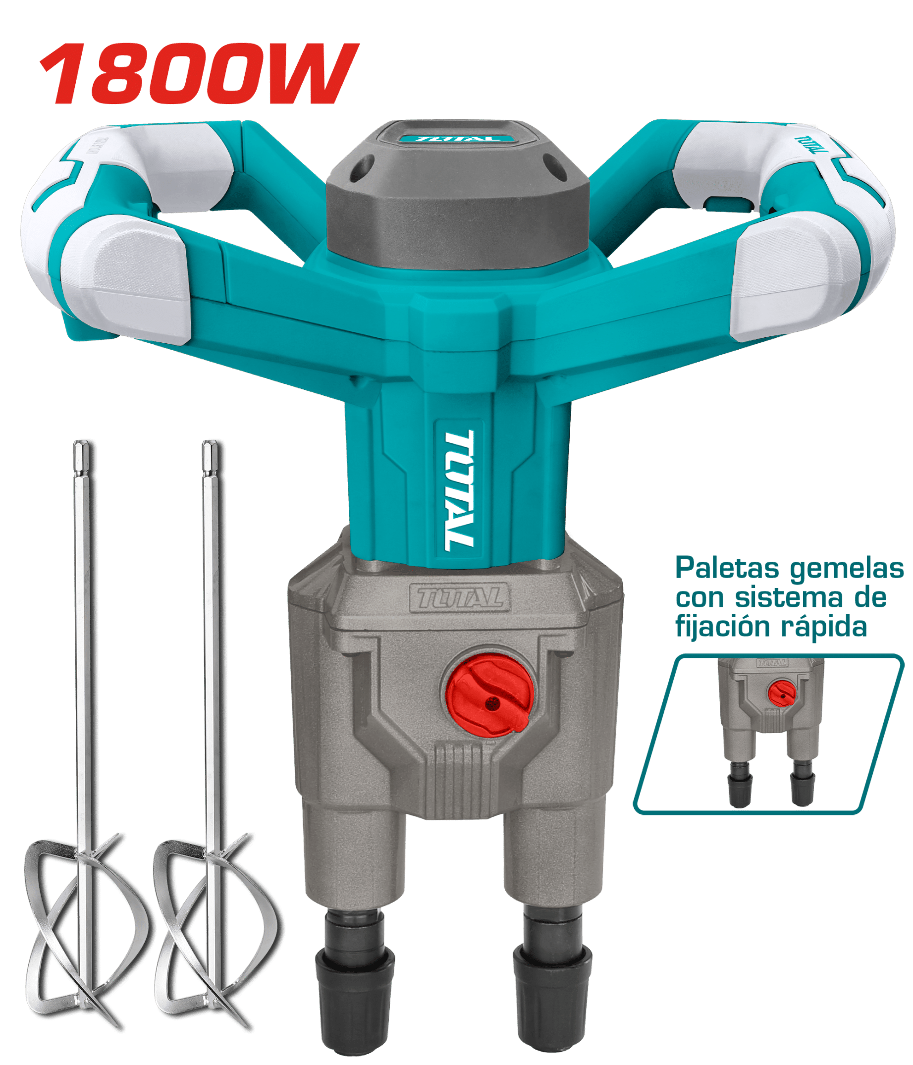 MEZCLADORA DOBLE PALETA 1800W 650RPM HEX13 INDUSTRIAL