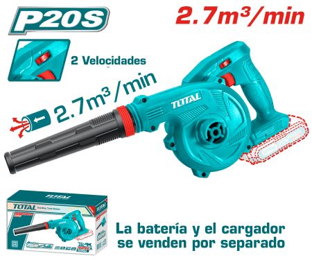 SOPLADORA LI-ION 20V 2.7M3/MIN 18000/MIN P20S