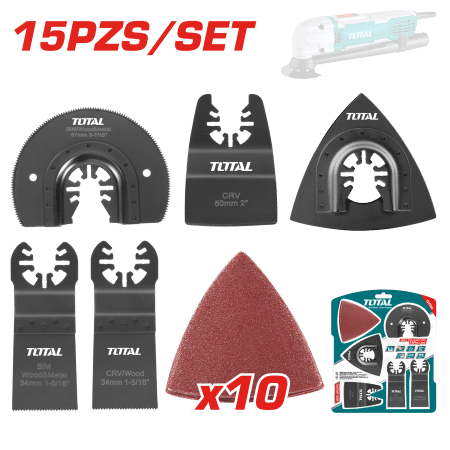 KIT DE ACCESORIOS PARA MULTI-HERRAMIENTA 15PCS