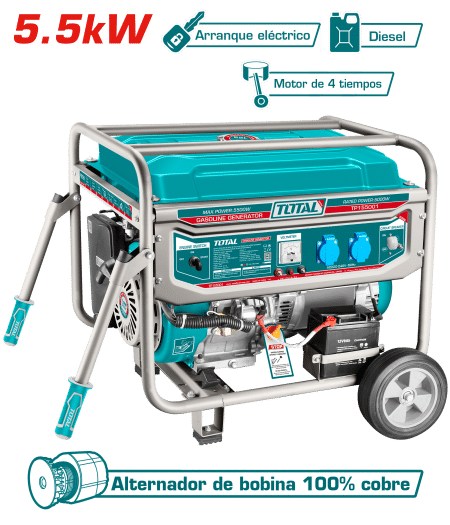 GENERADOR GASOLINERO 5.5KW 4 TIEMPOS OHV ENCENDIDO ELECTRICO