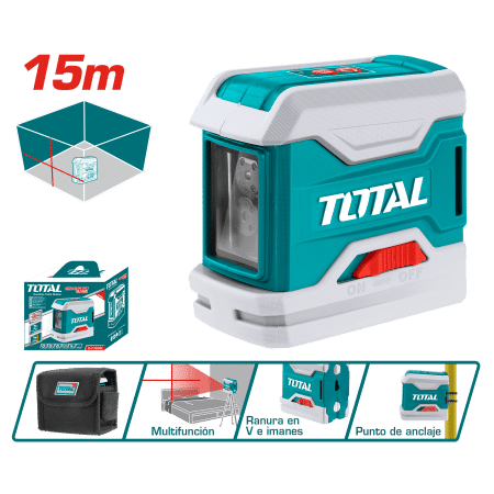 NIVEL LASER 0-15M PRECISION 1.5MM TIPO 650NM CON IMAN