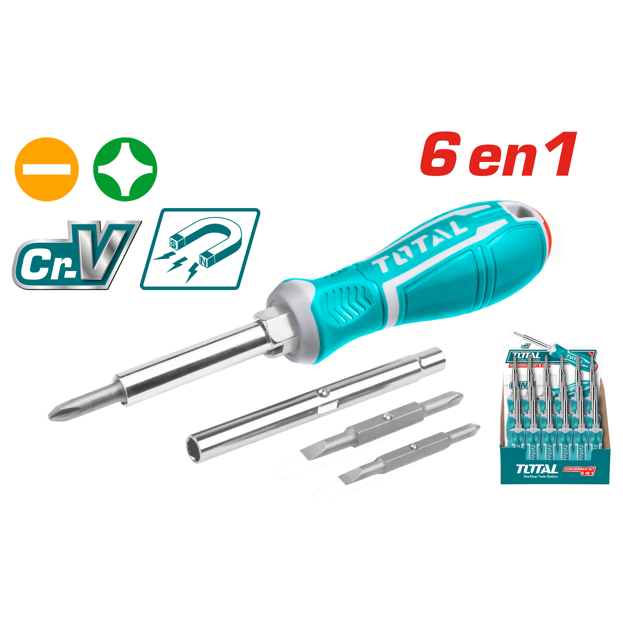 DESTORNILLADOR 6 EN 1 PH1+SL5 PH2+SL6 CR-V