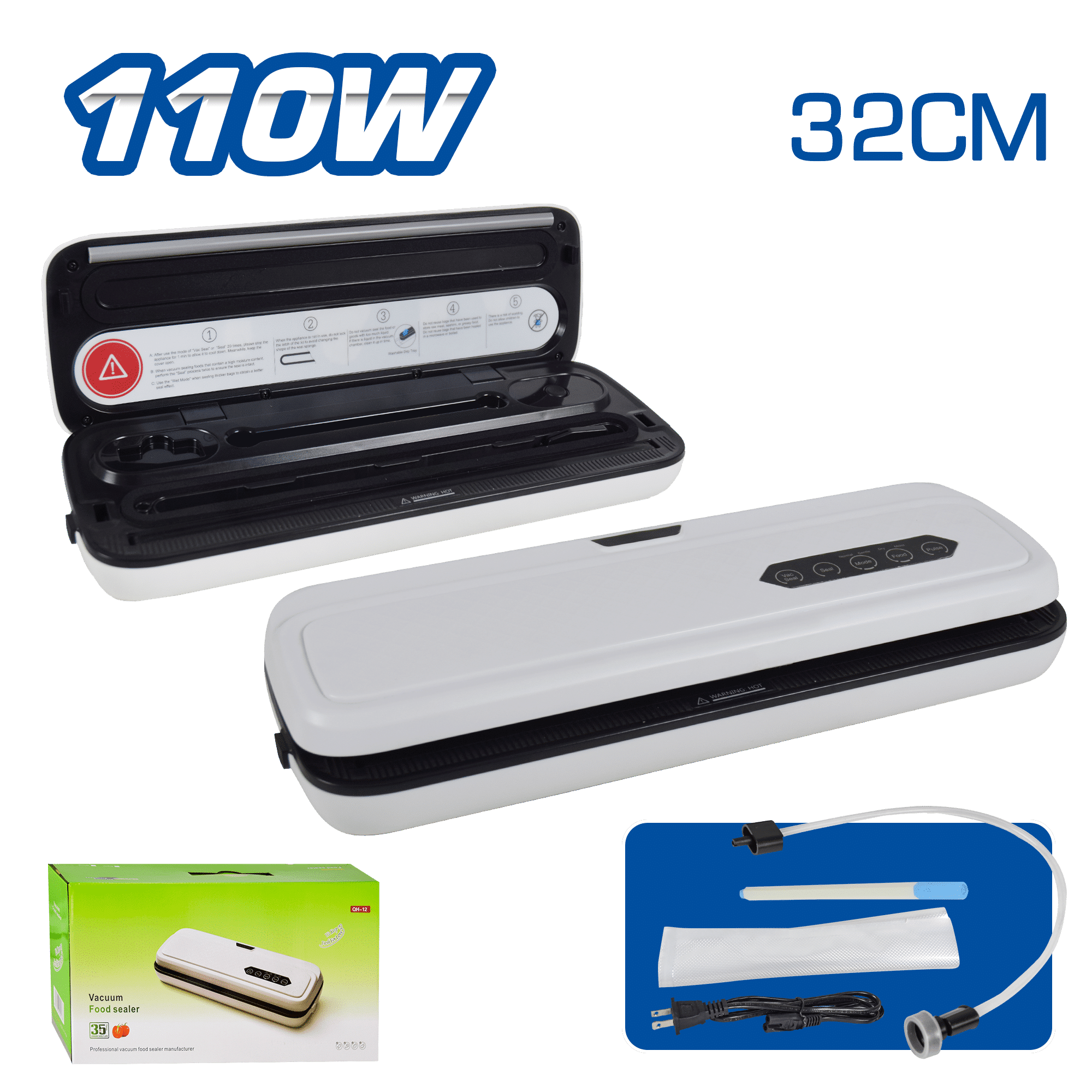 SELLADORA DE BOLSA AL VACIO 220V 32CM PRO WHITE