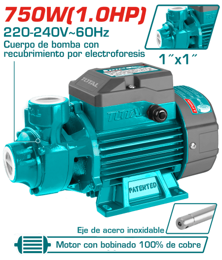 BOMBA DE AGUA PERIFERICA 1.0HP 52M 50L/MIN 1X1