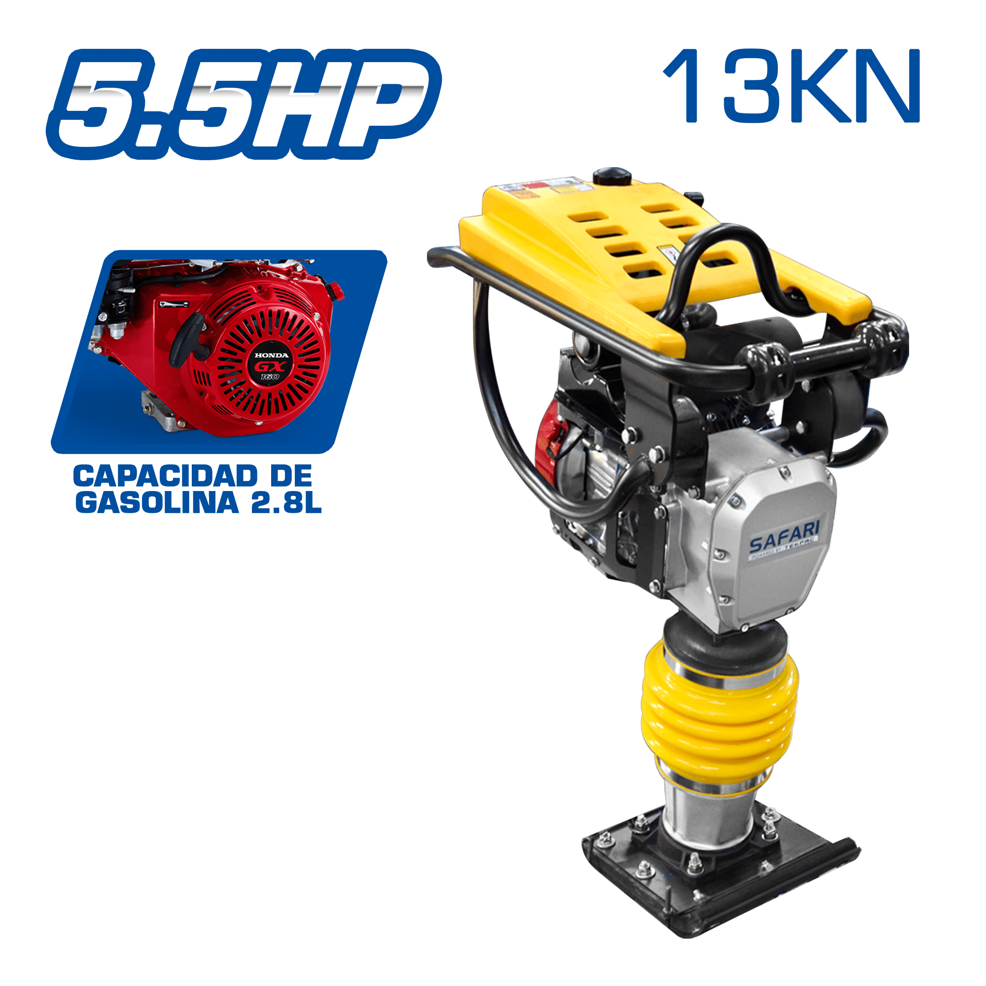 APISONADOR 5.5HP 13KN C/MOTOR HONDA GX160 C/CUBIERTA