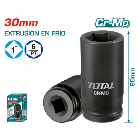 SOCKET IMPACTO DR 1 PULG 30X90MM CRMO INDUSTRIAL