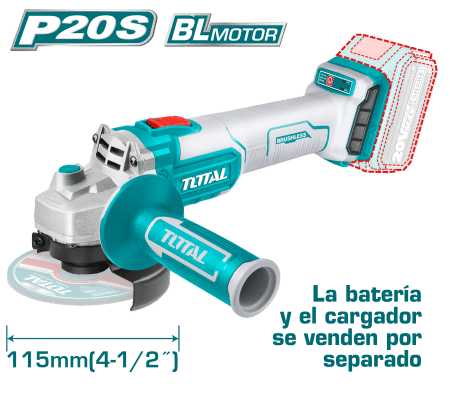 AMOLADORA LI-ION 20V 4.5'' 115mm M14 3000-8500/MIN BLMOTOR INDUSTRIAL