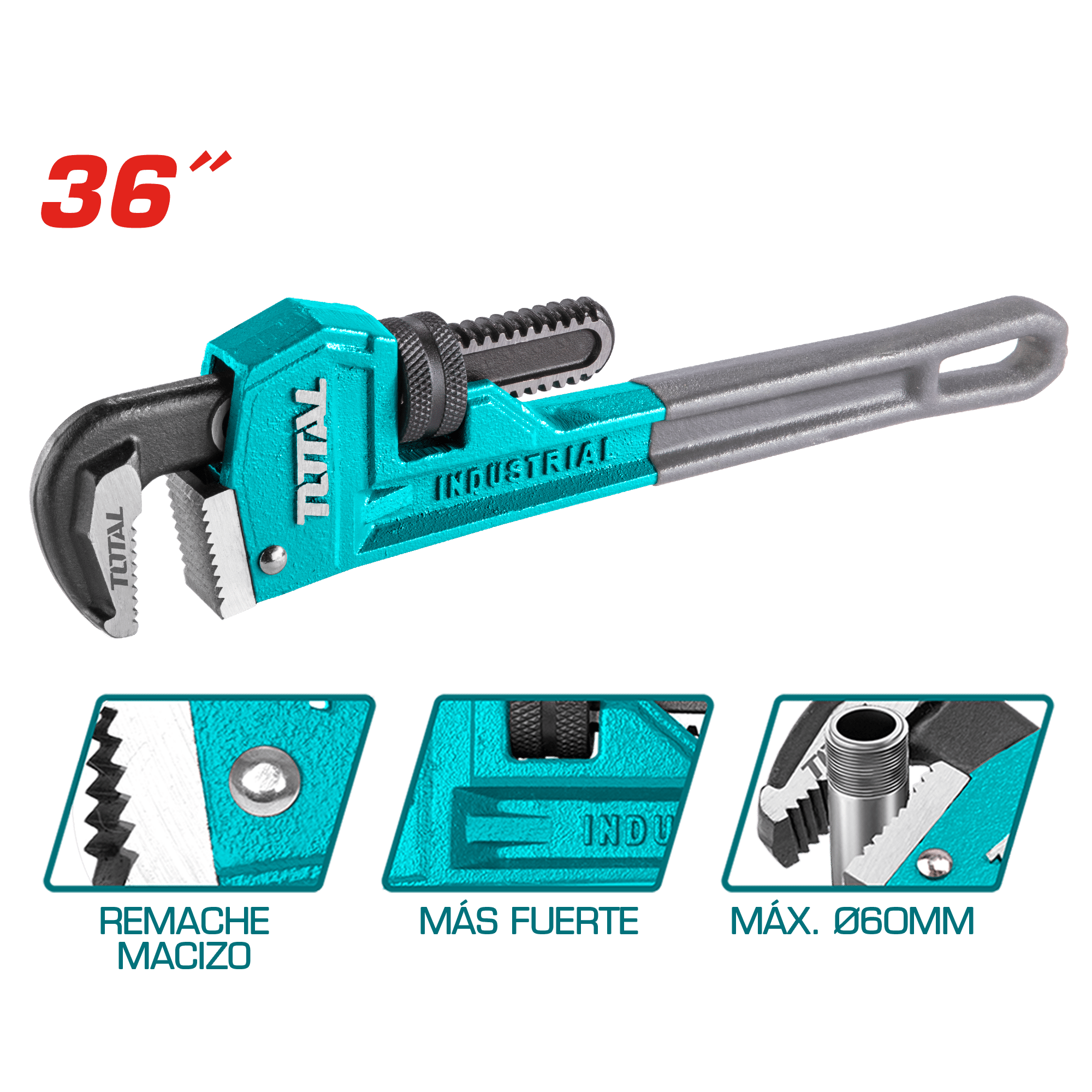 LLAVE STILLSON 36'' MAX 85MM ACERO AL CARBON PROFESIONAL