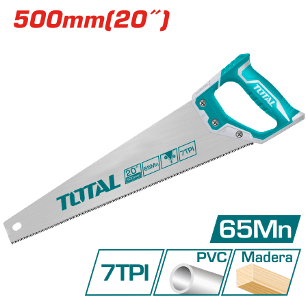 SERRUCHO DE MANO 20" 500MM 0,9MM 7TPI 65MN