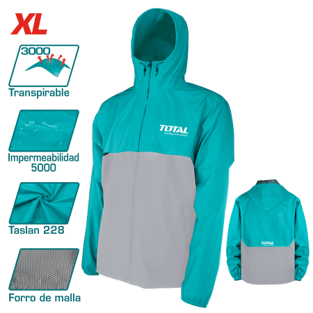 CASACA DE TRABAJO IMPERMEABLE 228 TASLAN CON MALLA TALLA XL