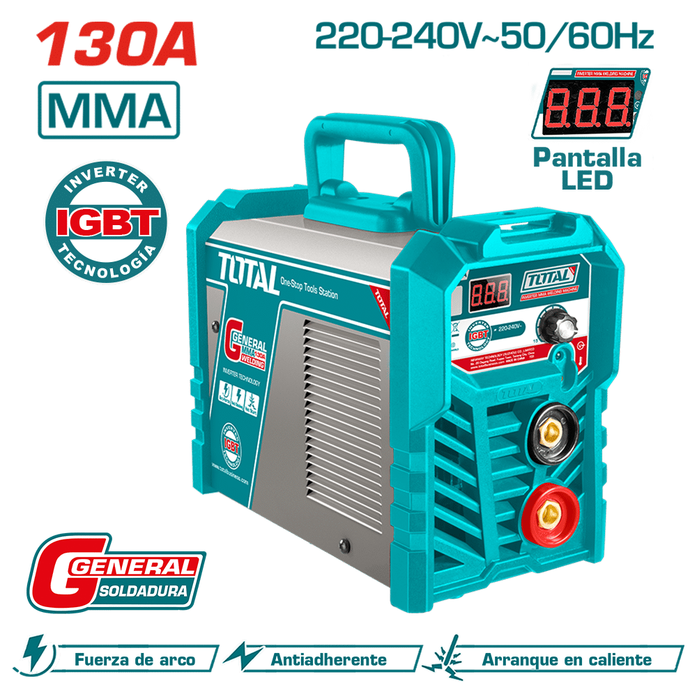 SOLDADORA INVERTER MMA 15-130A LCD E:1.6-3.2 LED DISPLAY