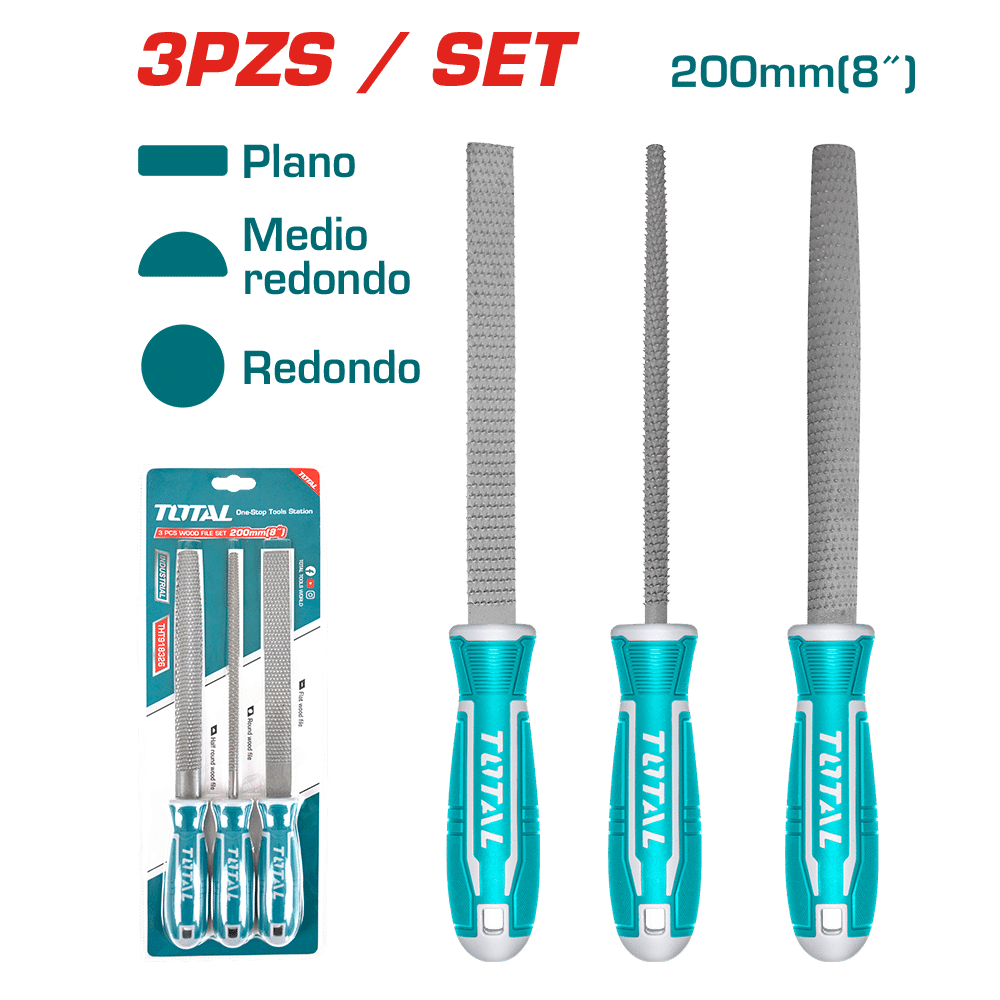 SET DE LIMAS 3PZS 200MM(8'') INDUSTRIAL