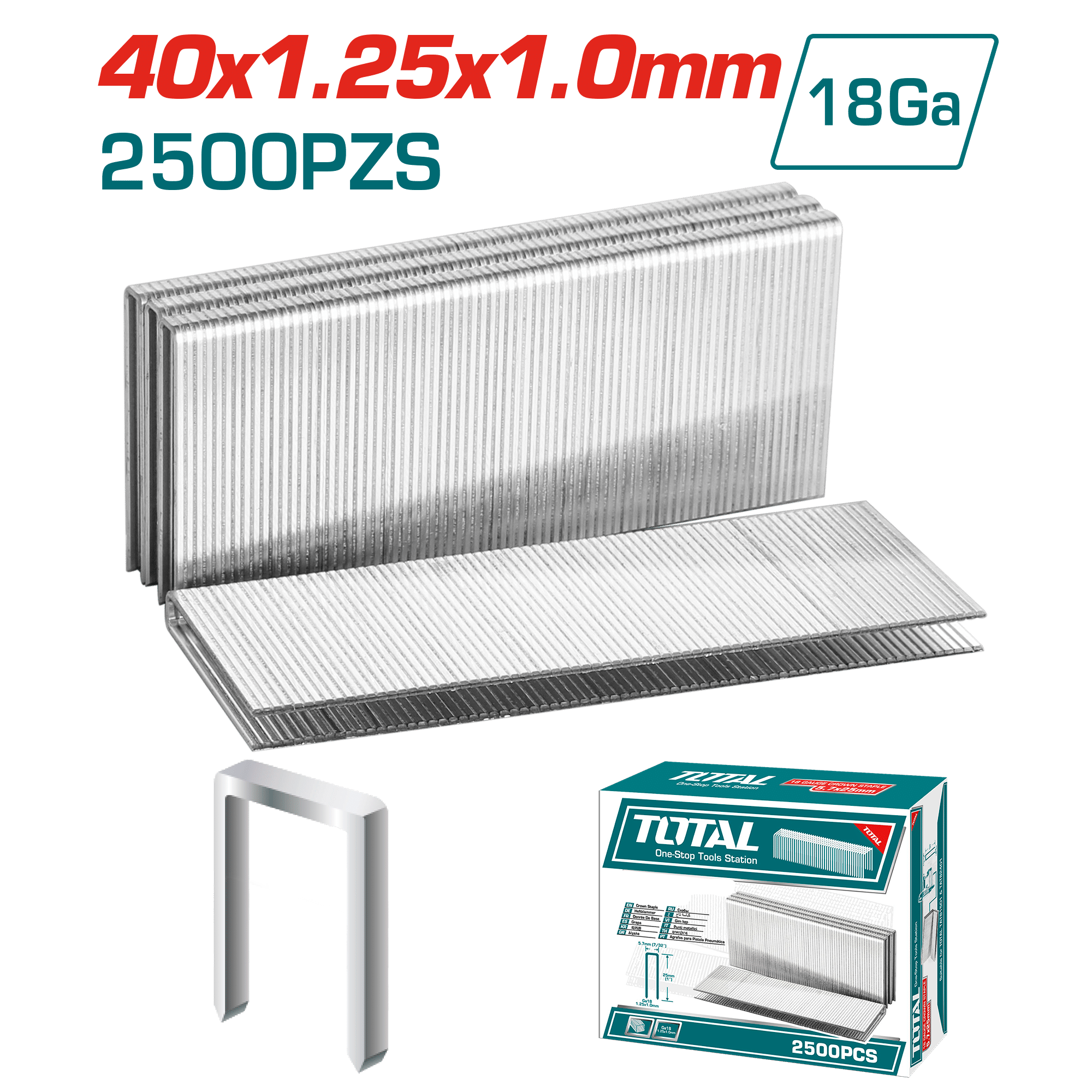 GRAPAS 40MM GA18 1.25X1.0MM 2500PZS/CAJA P/TAT81501