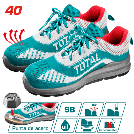 BOTAS SEGURIDAD RESPIRABLE SB PUNTA ACERO SUELA PU DOBLE DENSIDAD T:40