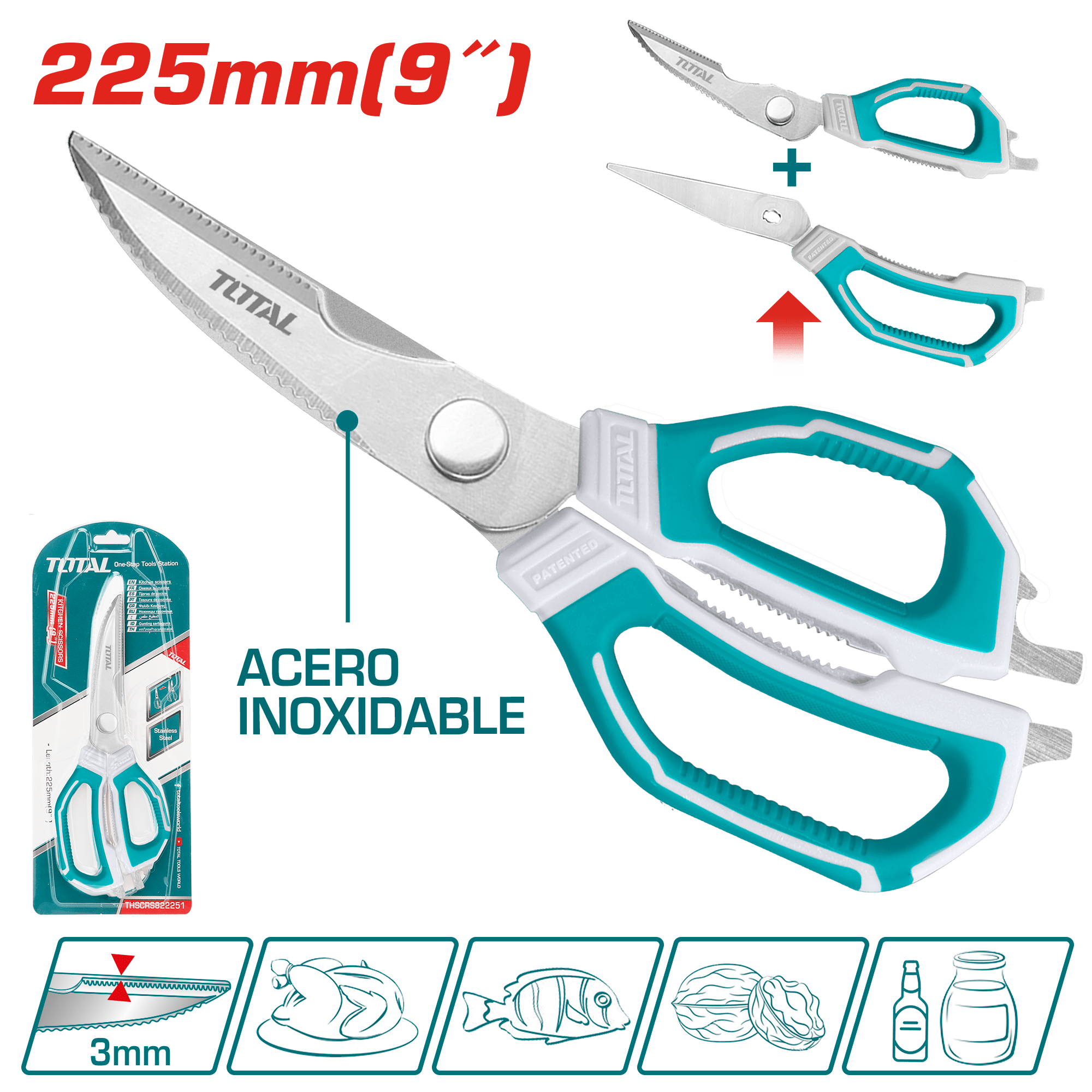 TIJERA PARA COCINA 9"