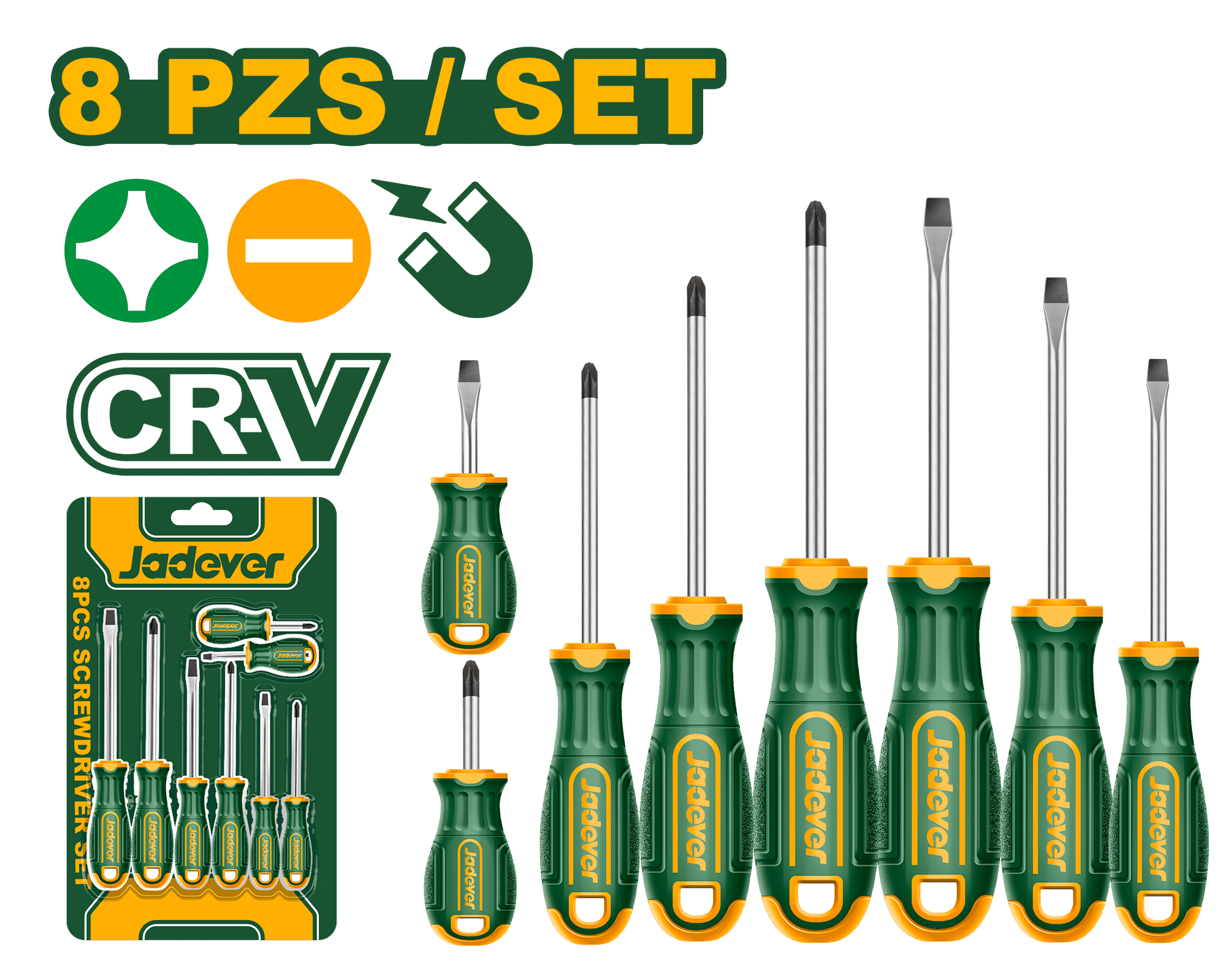 SET DE DESTORNILLADORES CR-V 8PS