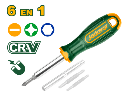 SET DE DESTORNILLADOR C/PUNTAS INTERCAMBIABLES TORX CR-V 6 EN 1