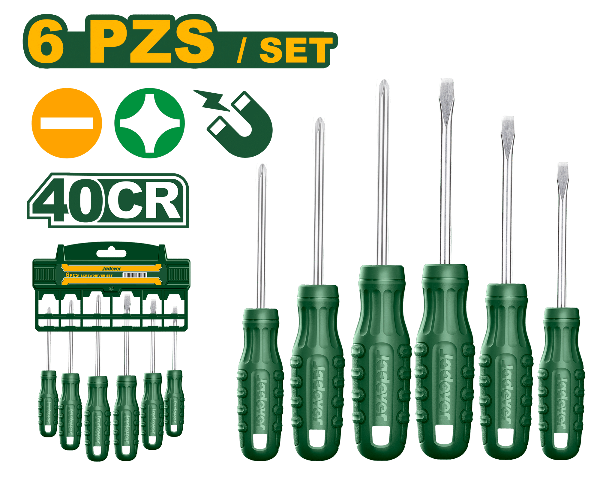 SET DE DESTORNILLADORES 40CR 6PCS