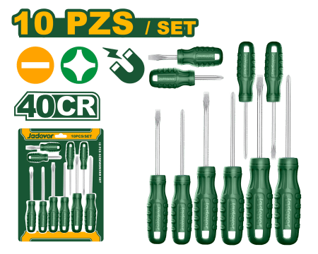 SET DE DESTORNILLADORES 40CR 10PCS