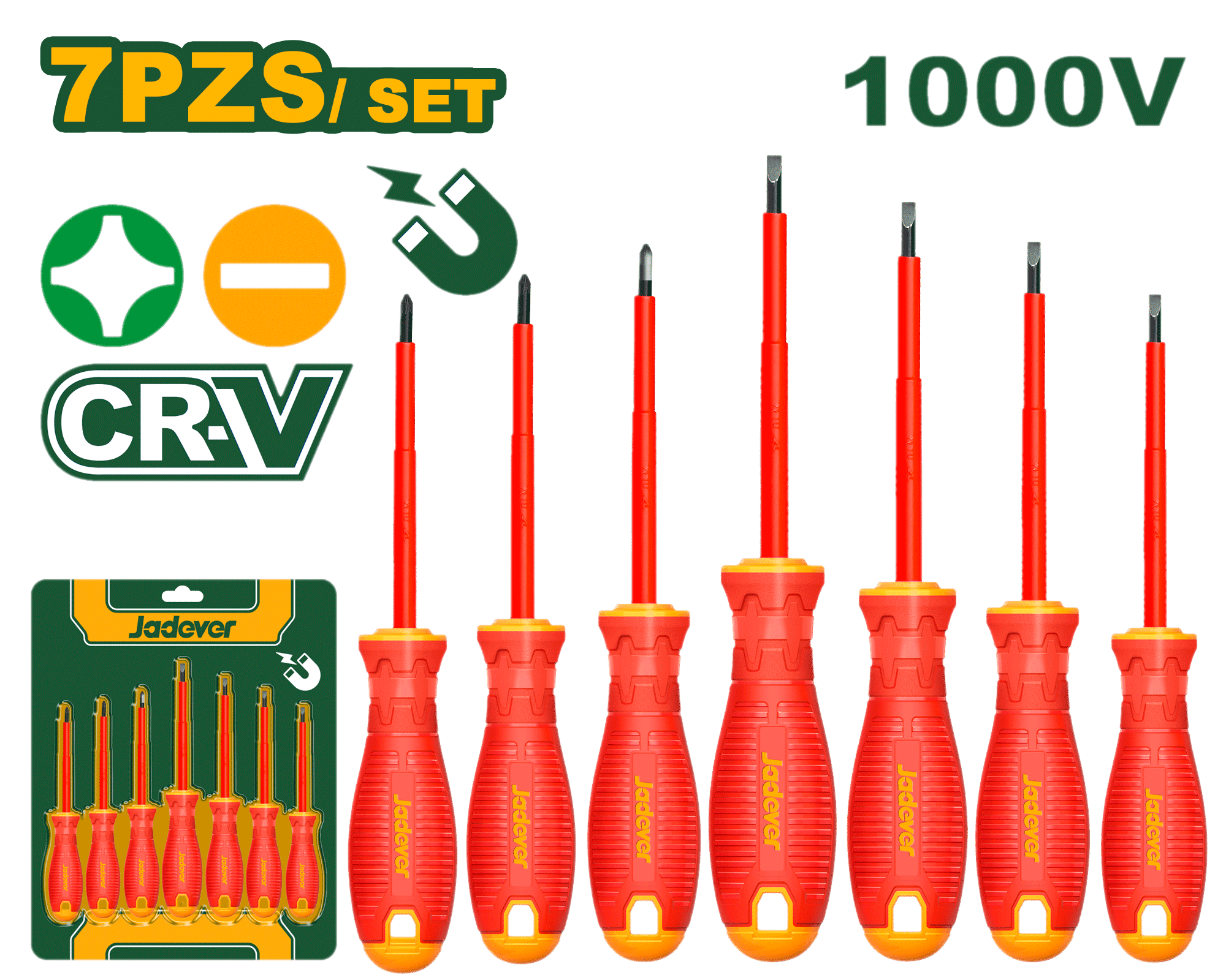 SET DE DESTORNILLADORES AISLADO  CR-V 7PCS