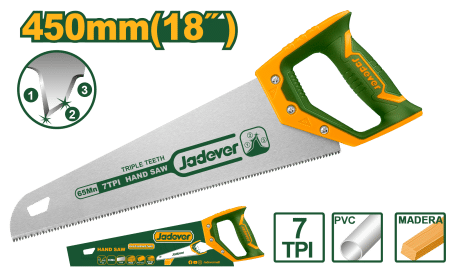 SERRUCHO DE MANO TRIPLE DIENTE 18″