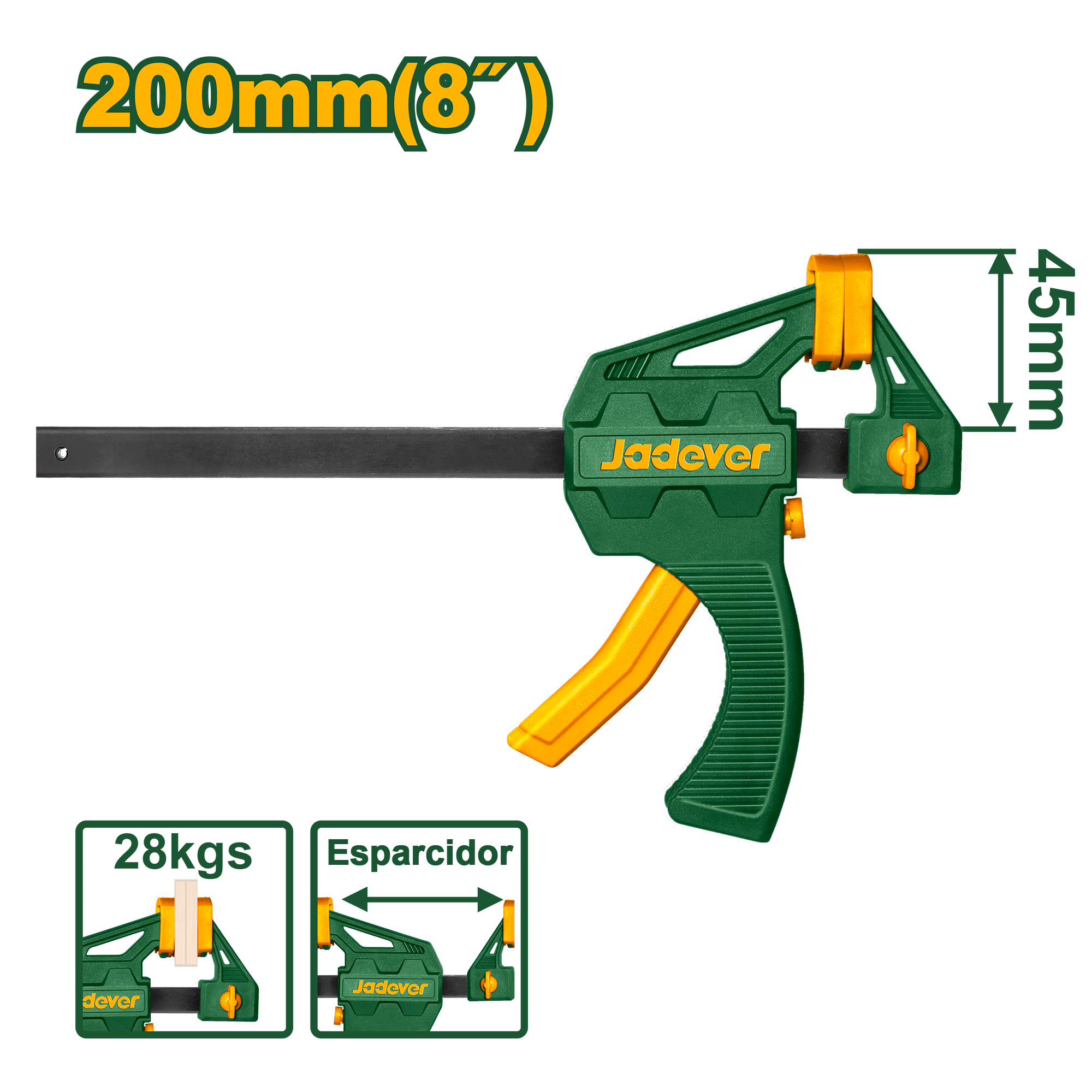 PRENSA F RAPIDA 8" 45X200MM