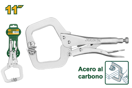 ALICATE DE BLOQUEO TIPO-C 11" 0-90MM ACERO AL CARBONO -P.PLANO