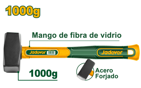 MARTILLO FORJADO 1000G MANGO DE FIBRA